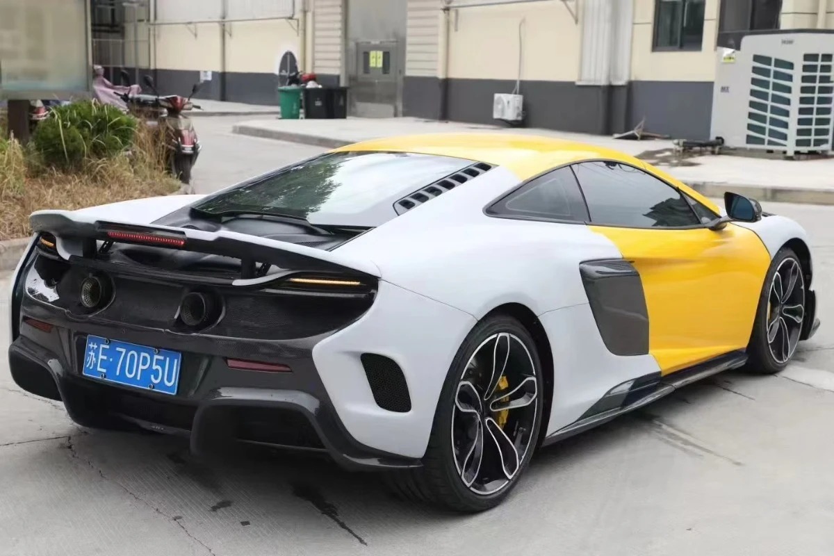 High Quality  650S Upgrade to 675LT Style Carbon Fiber Bumpers Spoiler Fenders Side Skirt Hood Perfect Fitment